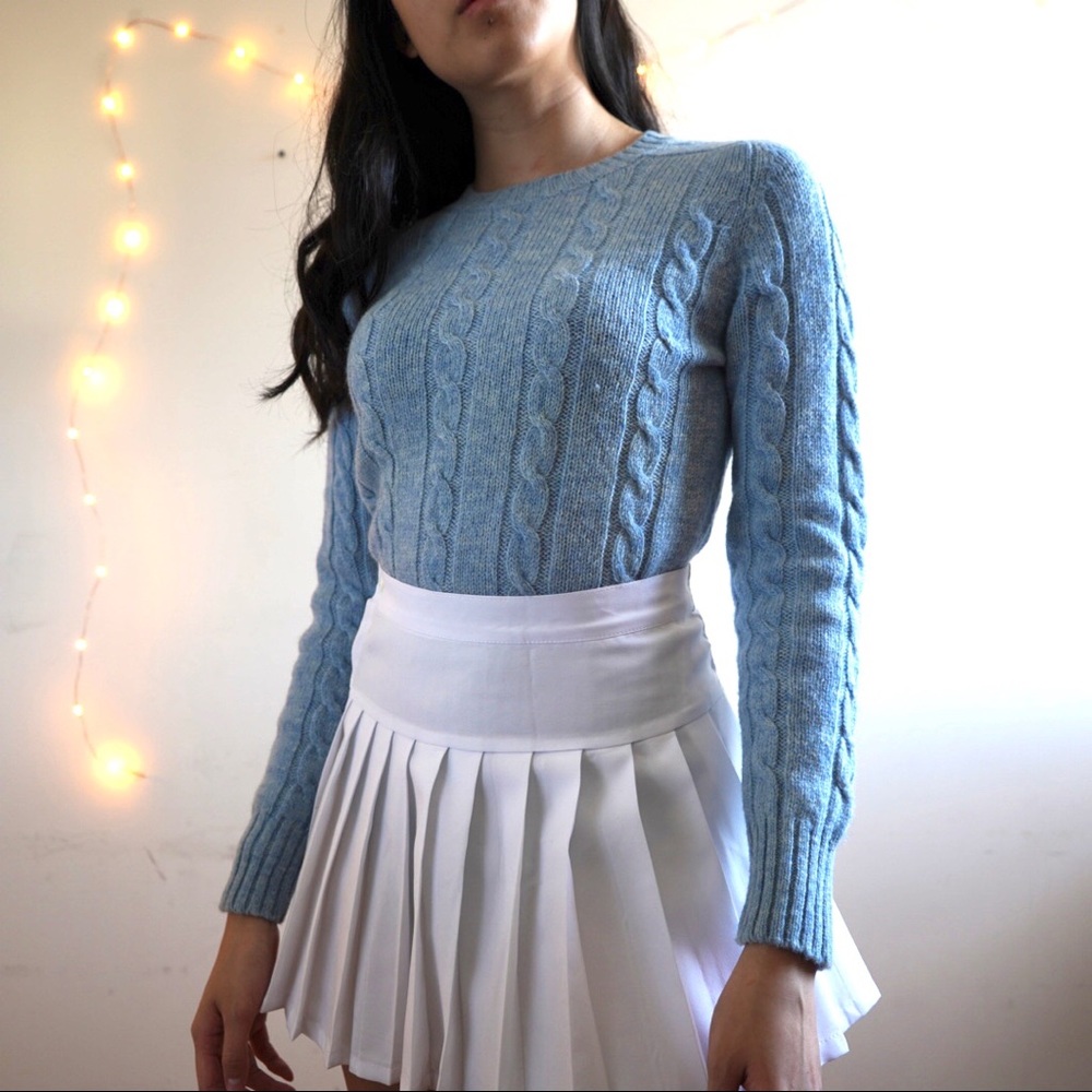 VINTAGE baby blue wool sweater